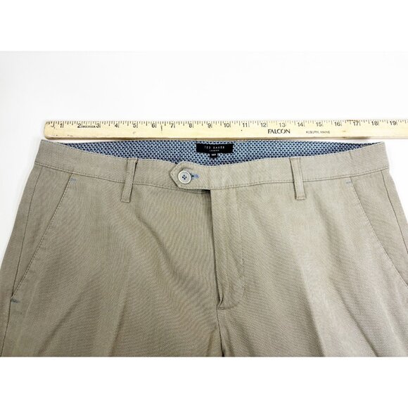 Ted Baker 36R (Actual 36x31) Holclas Khaki Textured Dress Pants  Drycleaned  EUC - Picture 6 of 13
